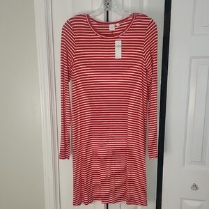 Gap Red and White Striped Dress Small